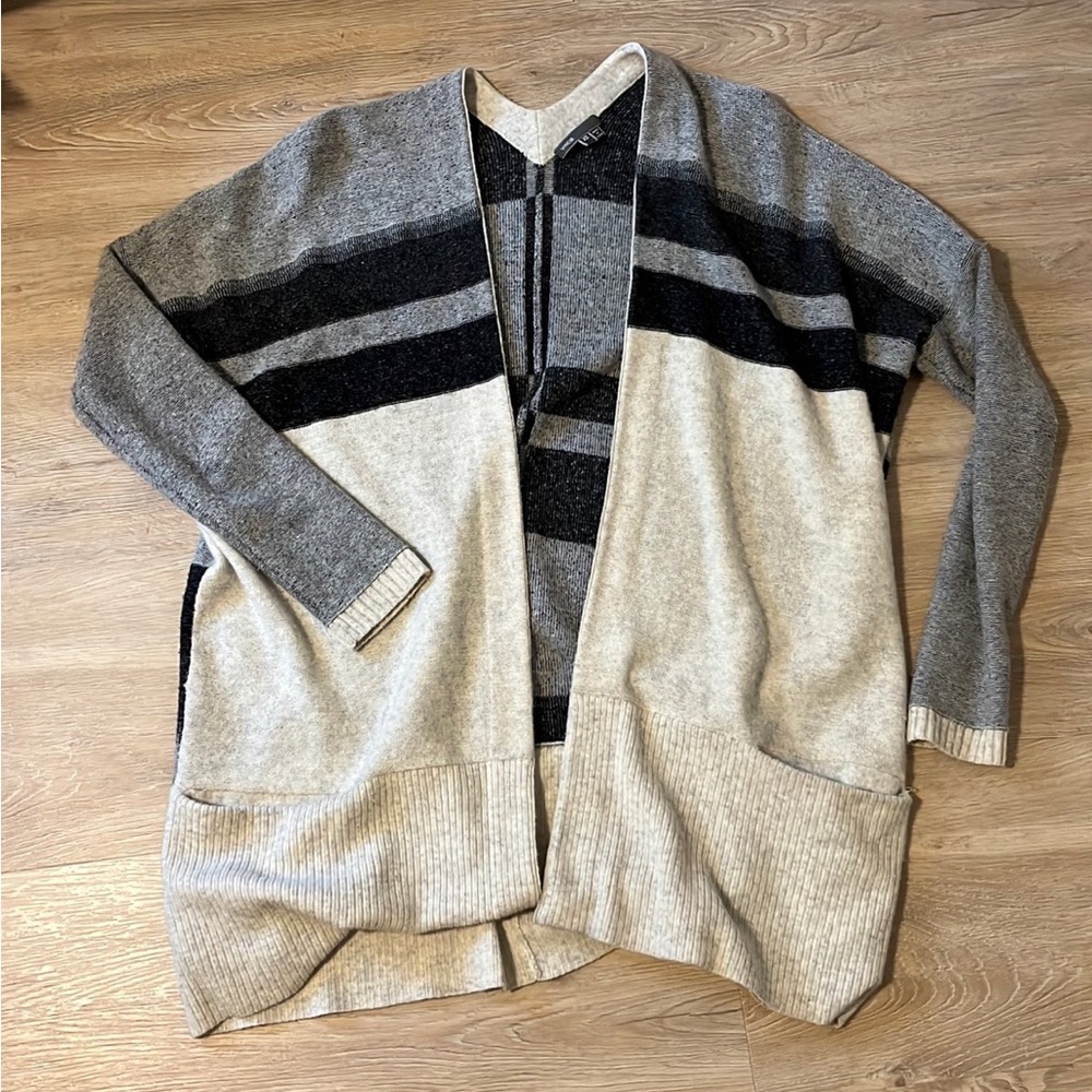 Vince stripe cardigan wool/ cashmere